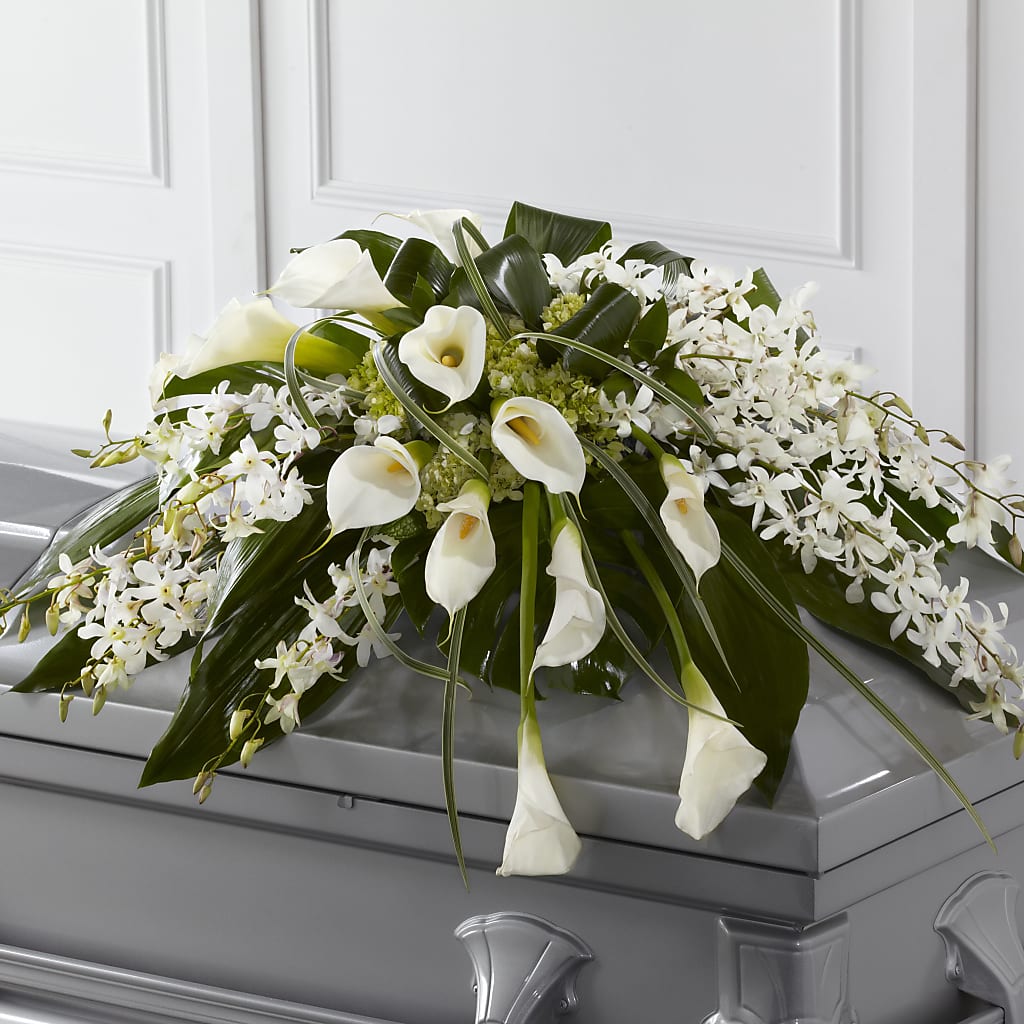 Angel Wings Casket Spray – Fleuriste East Angus Et Maison Du Cadeau, East Angus PQ