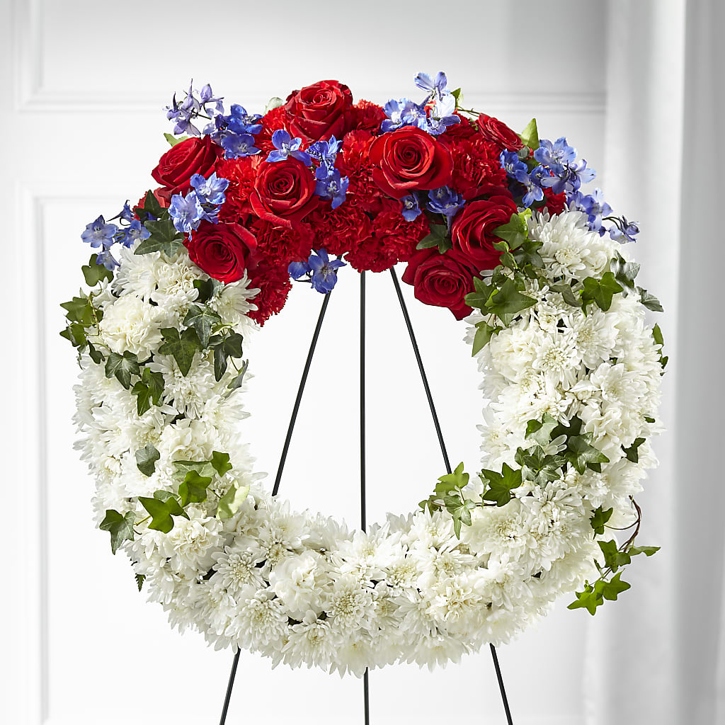 Patriotic Passion Wreath – Fleuriste East Angus Et Maison Du Cadeau, East Angus PQ