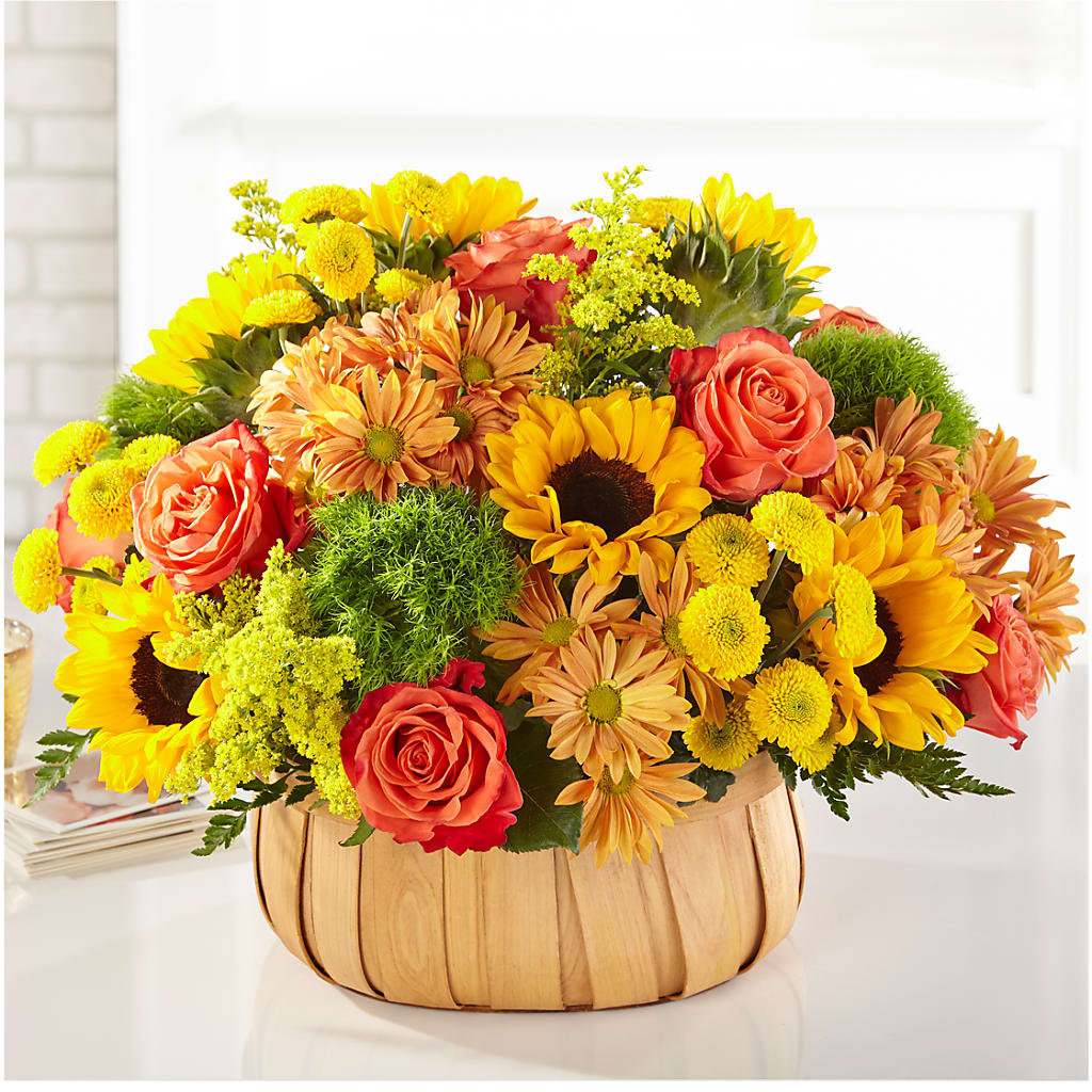 Harvest Sunflower Basket – Fleuriste East Angus Et Maison Du Cadeau, East Angus PQ