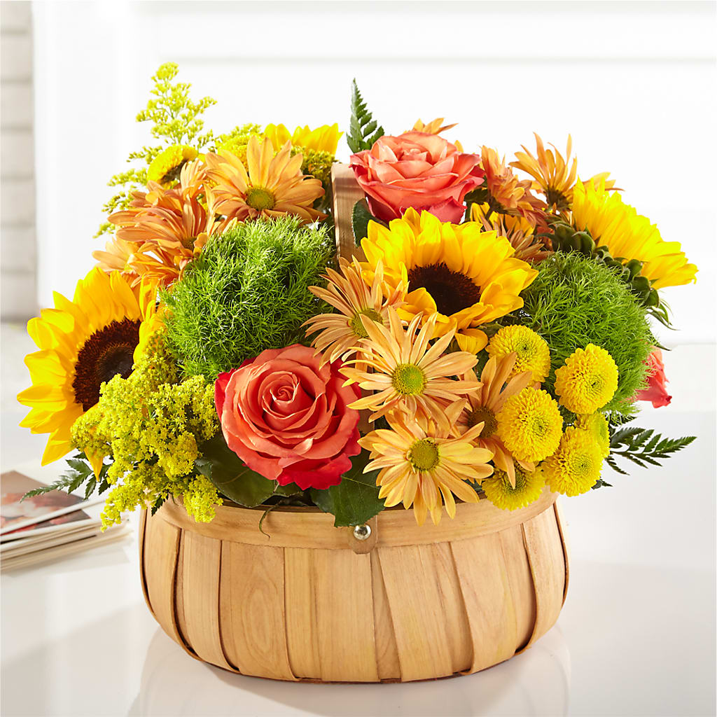 Harvest Sunflower Basket – Fleuriste East Angus Et Maison Du Cadeau, East Angus PQ