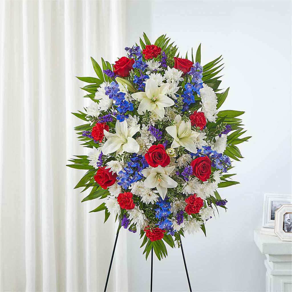 Cherished Service Standing Spray – Fleuriste East Angus Et Maison Du Cadeau, East Angus PQ