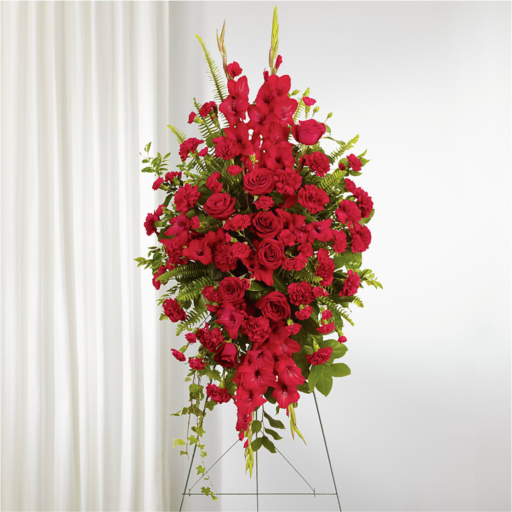 From the Heart Standing Spray – Fleuriste East Angus Et Maison Du Cadeau, East Angus PQ