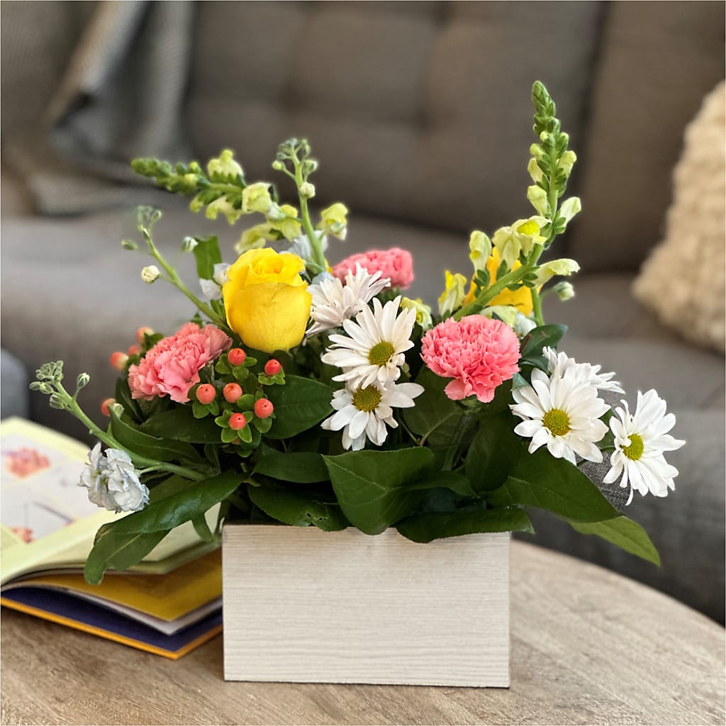 Sun Salutation Box Bouquet –  Fleuriste East Angus Et Maison Du Cadeau, East Angus PQ