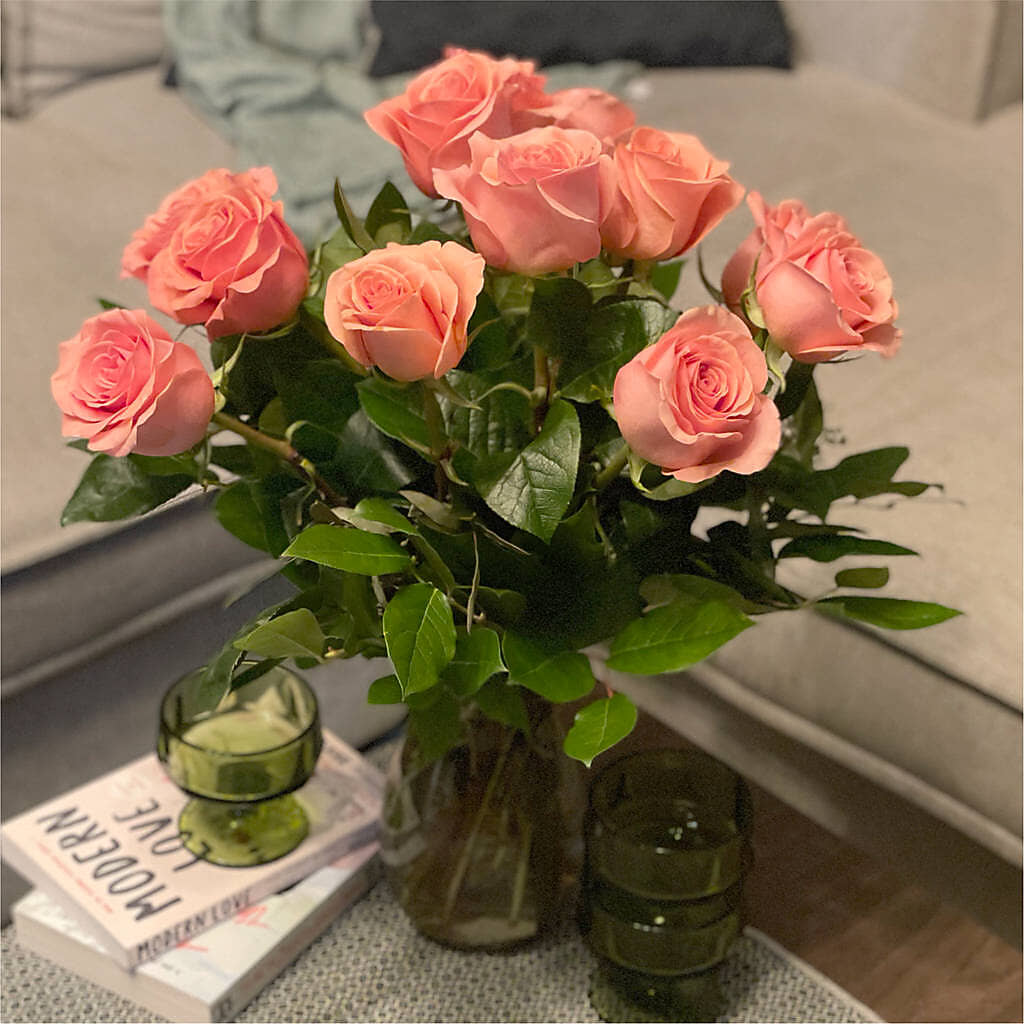 Long Stem Pink Rose Bouquet –  Fleuriste East Angus Et Maison Du Cadeau, East Angus PQ