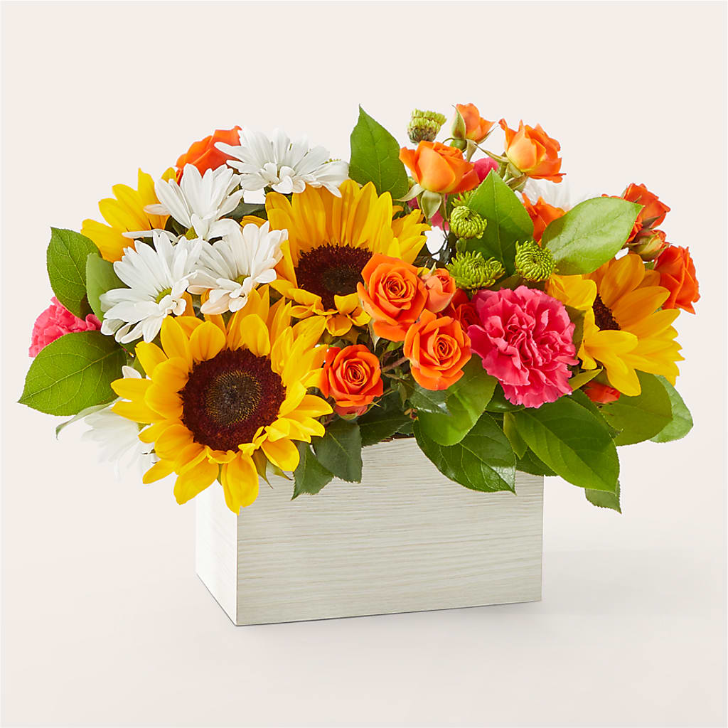 Sun-drenched Blooms Box Bouquet –  Fleuriste East Angus Et Maison Du Cadeau, East Angus PQ