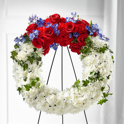 Patriotic Passion Wreath –  Fleuriste East Angus Et Maison Du Cadeau, East Angus PQ