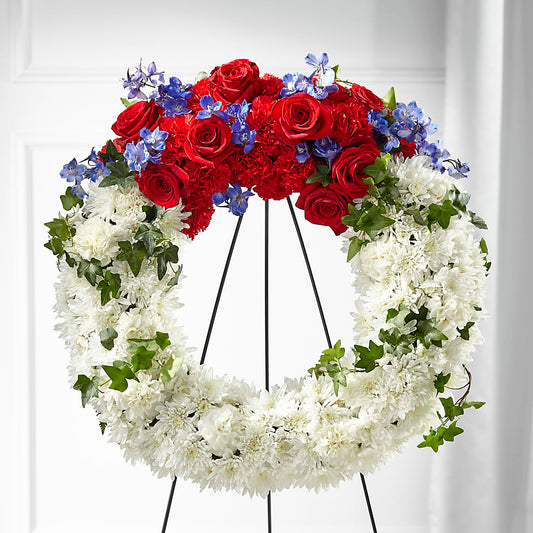 Patriotic Passion Wreath –  Fleuriste East Angus Et Maison Du Cadeau, East Angus PQ
