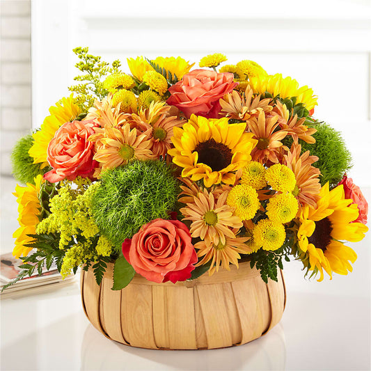 Harvest Sunflower Basket –  Fleuriste East Angus Et Maison Du Cadeau, East Angus PQ