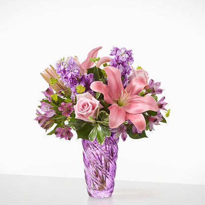 Precious Petals Bouquet with Luxe Swirl Vase –  Fleuriste East Angus Et Maison Du Cadeau, East Angus PQ