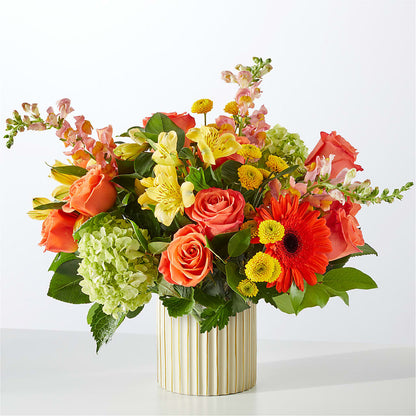 Autumn Sunshine Bouquet with Ivory Vase –  Fleuriste East Angus Et Maison Du Cadeau, East Angus PQ