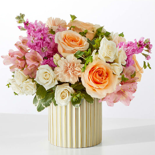 Paradise Bouquet with Ivory Vase –  Fleuriste East Angus Et Maison Du Cadeau, East Angus PQ