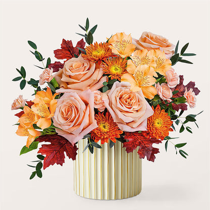 Spiced Latte Bouquet with Ivory Vase –  Fleuriste East Angus Et Maison Du Cadeau, East Angus PQ