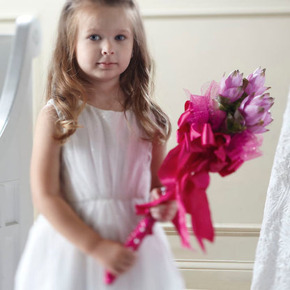 Sparkle Pink Flower Girl Bouquet –  Fleuriste East Angus Et Maison Du Cadeau, East Angus PQ